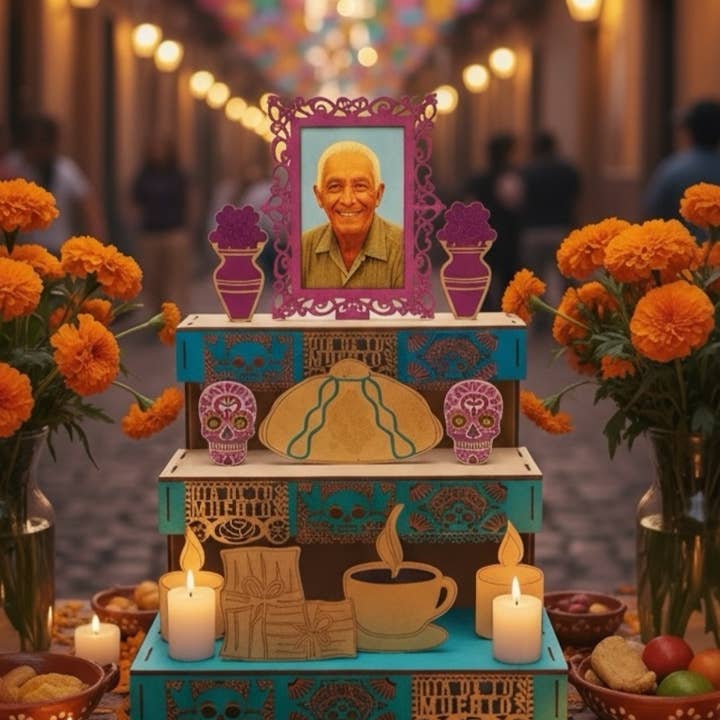 Cielito Lindo - Wholesale Decorative Tabletop Object - Day of the Dead Altar - 18 pc set Large Ofrenda 38” x 24”0