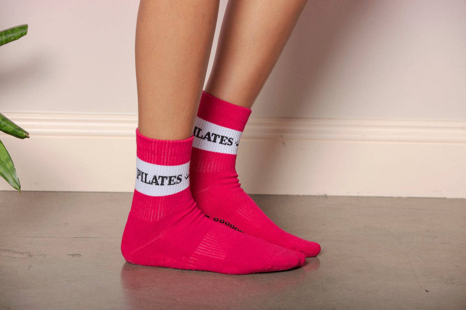 Pink Pilates Queen Crew Grip Sock for wholesale on Faire4