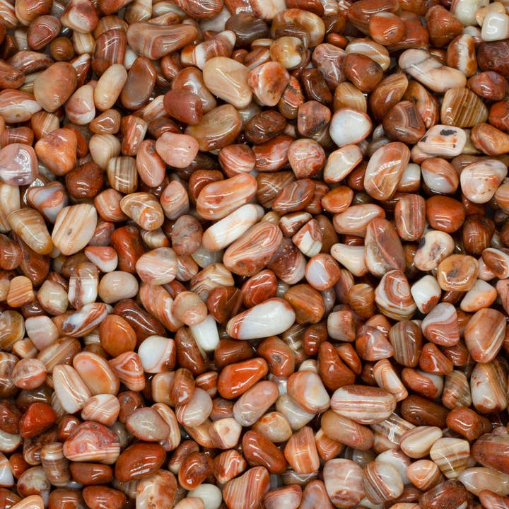 Fantasia Mining - Wholesale Spiritual Stone/Crystal - Tumbled Sardonyx Agate - 0.5" to 0.75" - Size 5 (1lb)