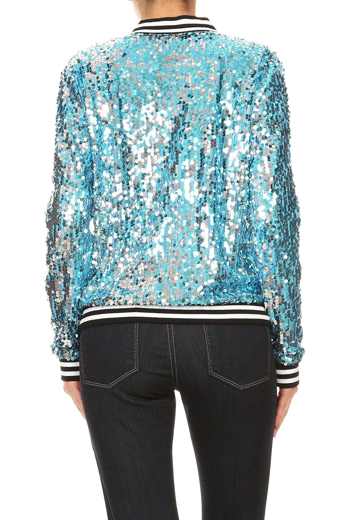 Anna Kaci Wholesale - Vente Bombers – femme - Blouson aviateur zippé à sequins25