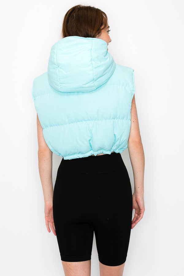 ANWND - Vendita all'ingrosso Gilè imbottito - Donna - 2407 - GILET IMBOTTITO CON CAPPUCCIO10