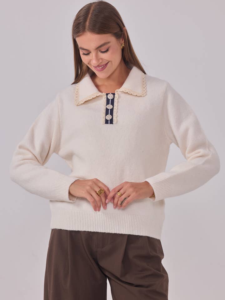 Cherry Paris - Wholesale Knit Sweater - Women's - Pull Lizzie - IY257360