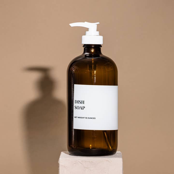 16 oz Glass Amber Bottle for wholesale by Modern Makers Provisions