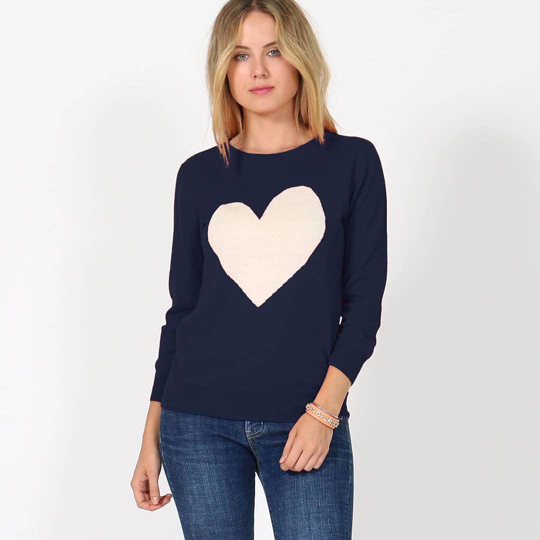 42POPS - Wholesale Knit Sweater - Women's - ..SI-6396 Sweet heart valentine fitted pullover sweater5