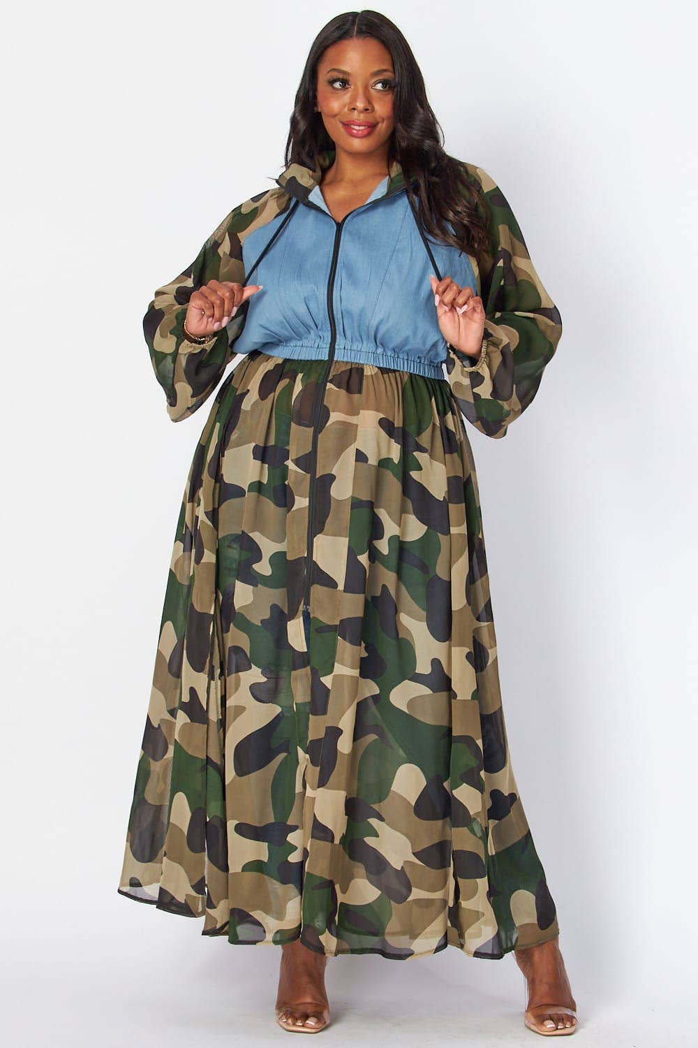 DENIM MULTI Robe Plus en vente sur Faire1