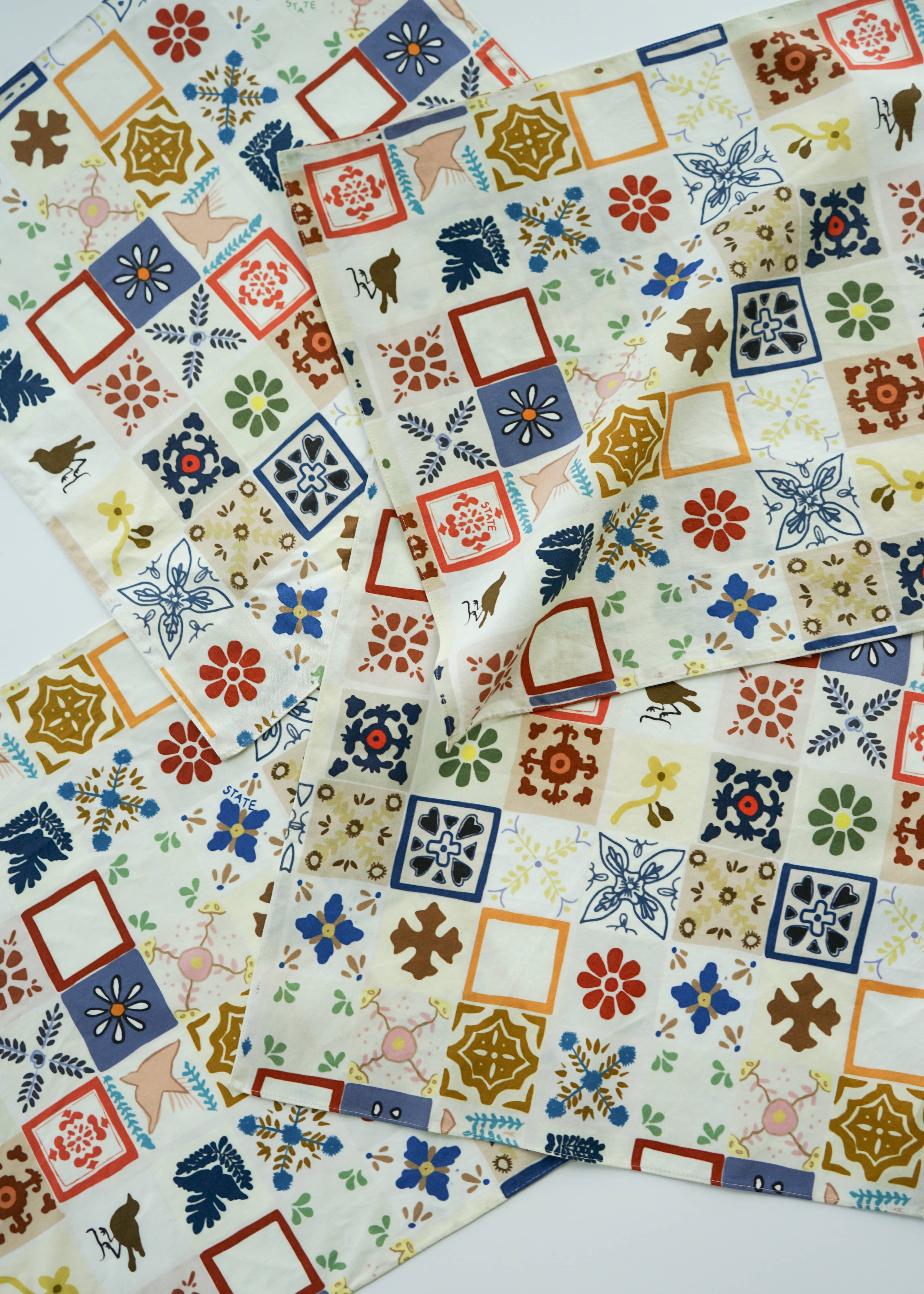 STATE The Label - Vente Serviettes de table en tissu - ENSEMBLE DE SERVIETTES EN CARRELAGE4