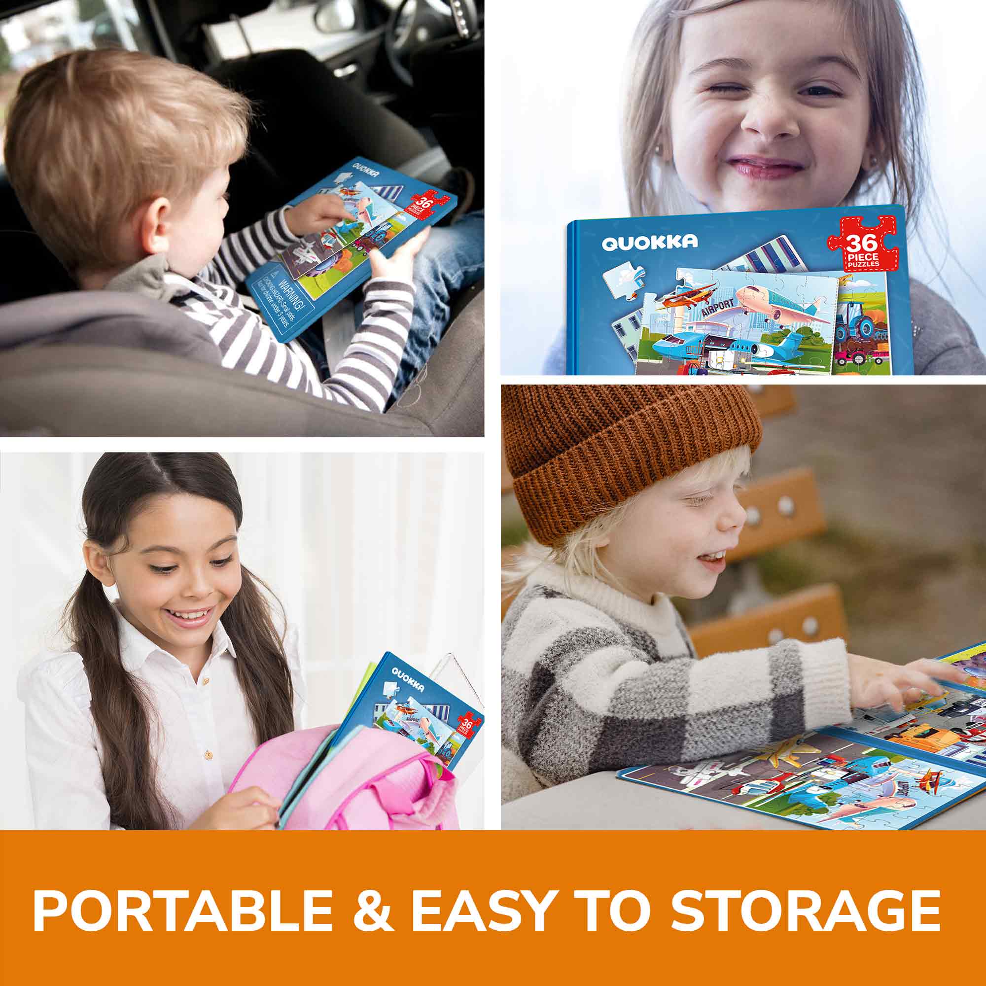 QUOKKA - Wholesale Puzzle - Kids - Magnetic Puzzles 3x36 Pcs Puzzles for Kids | Transport4