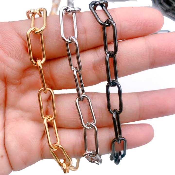 Paperclip Chain Necklace Chain by Foot, CH097 for wholesale by Beads Creation