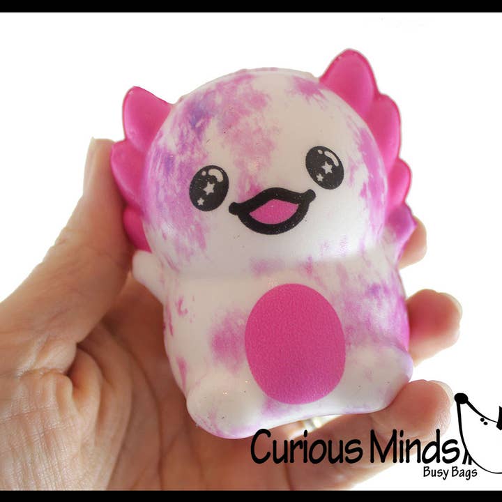 Curious Minds Toys – wholesale Squishy toy – Kids & Baby – 1 Small 3.25" Axolotl Slow Rise Squishy Toys - Memory Foam15