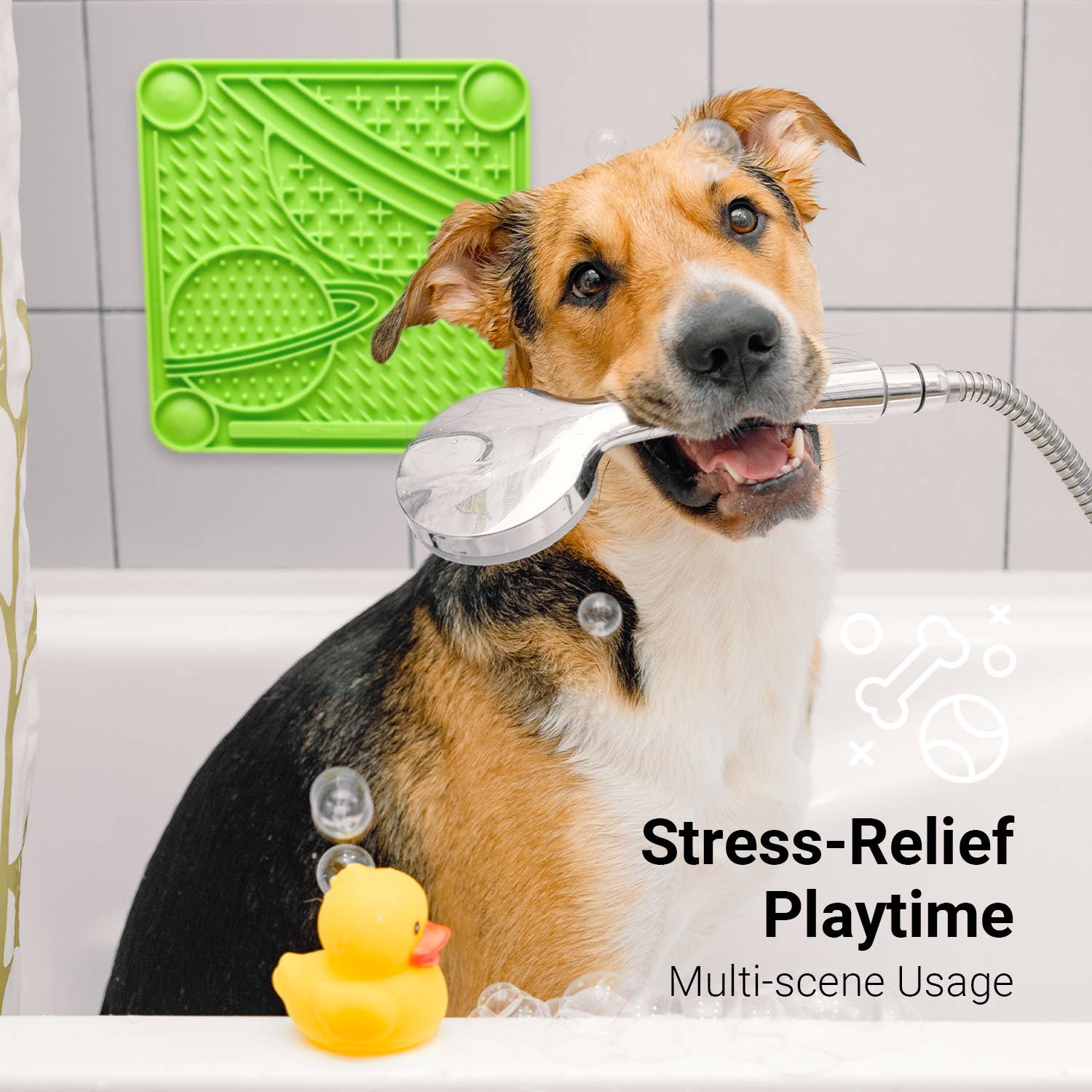 PetDreamHouse - Vente Tapis de gamelle – chien - Tapis à lécher PetDreamHouse avec motif planètes pour chiens7