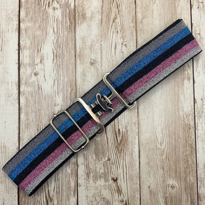 Cinto Elástico Equestre Surcingle de 1,5" - Rosa, Azul Brilho por atacado de Benny Bows