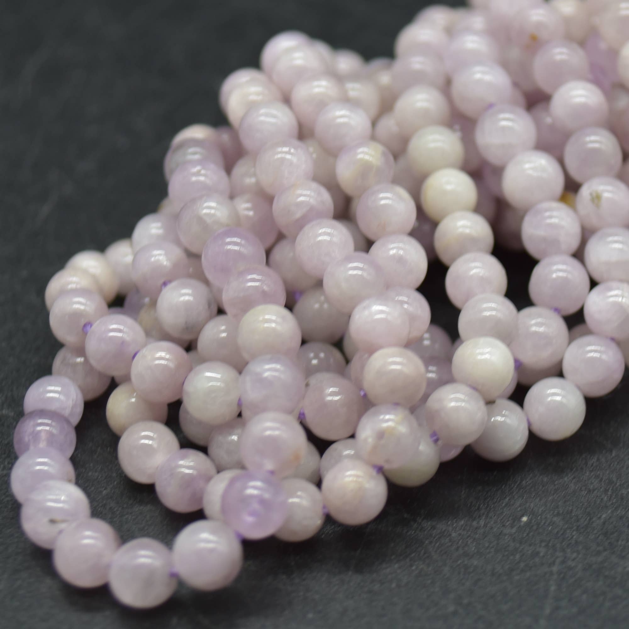 Oriental Direct Craft Supplies - Wholesale Beads - Grade A Natural Kunzite Gemstone Round Beads0