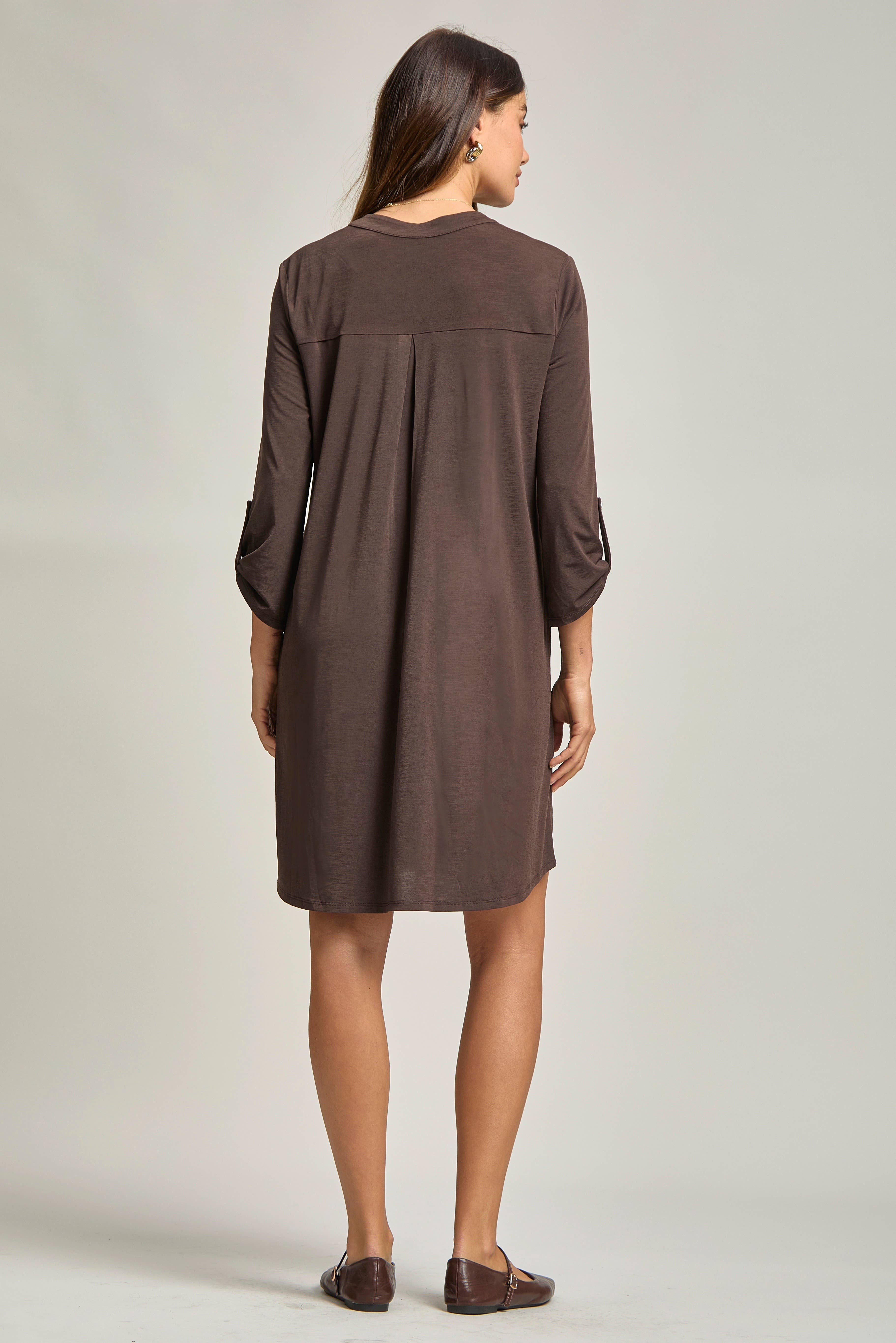 Dear Scarlett - Wholesale Dress - Women's - Solid A line 3/4 Sleeve Dress5