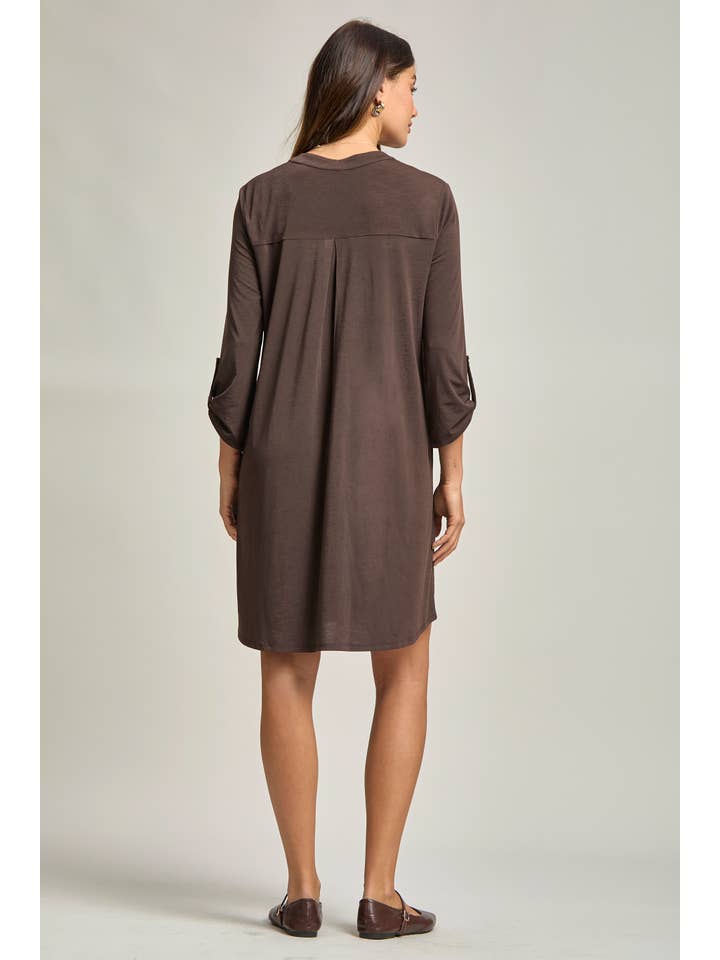 Dear Scarlett - Wholesale Dress - Women's - Solid A line 3/4 Sleeve Dress5
