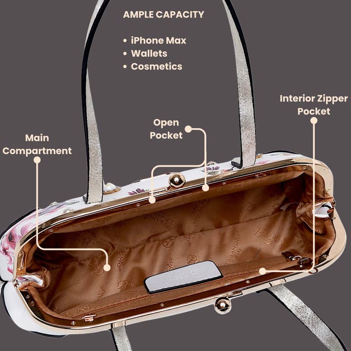 Brangio (Italy) Company Inc. - Wholesale Crossbody Bag - Women's - Brangio Italy Floral & Hummingbird Crossbody Bag9