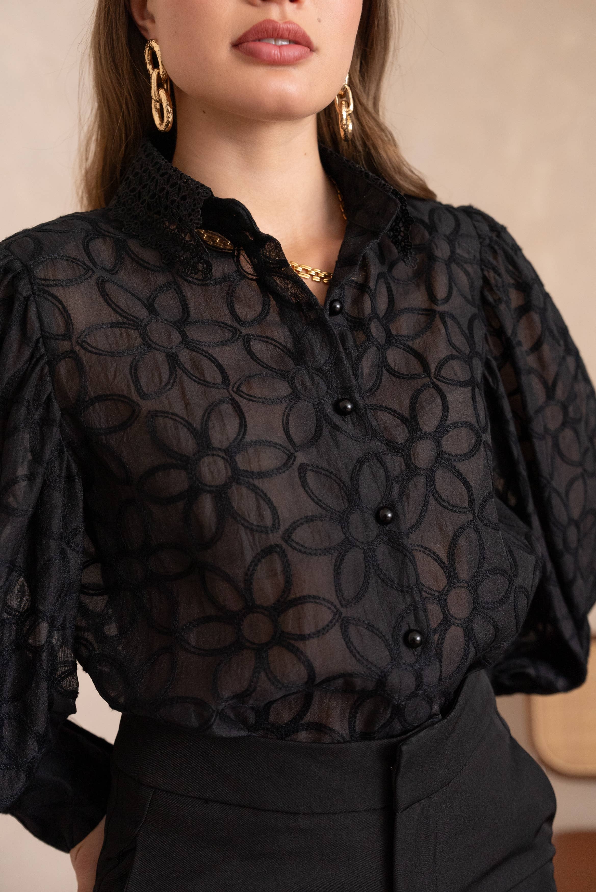 LULUMARY – Großhandel Bluse – Damen – Spitzenhemd CH232A8