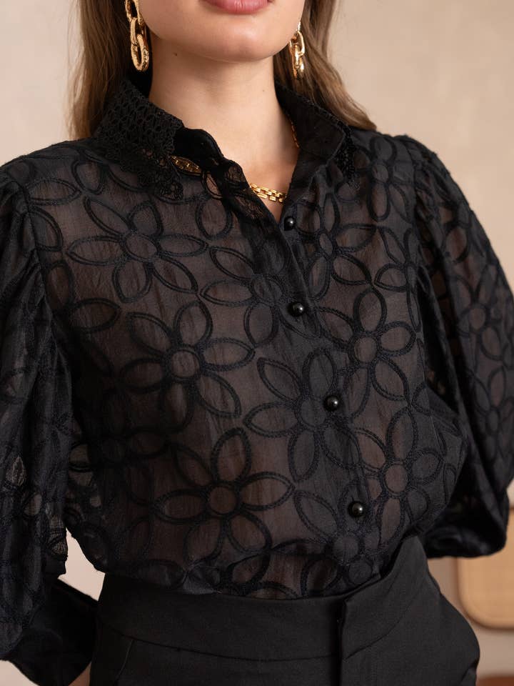 LULUMARY – Großhandel Bluse – Damen – Spitzenhemd CH232A8