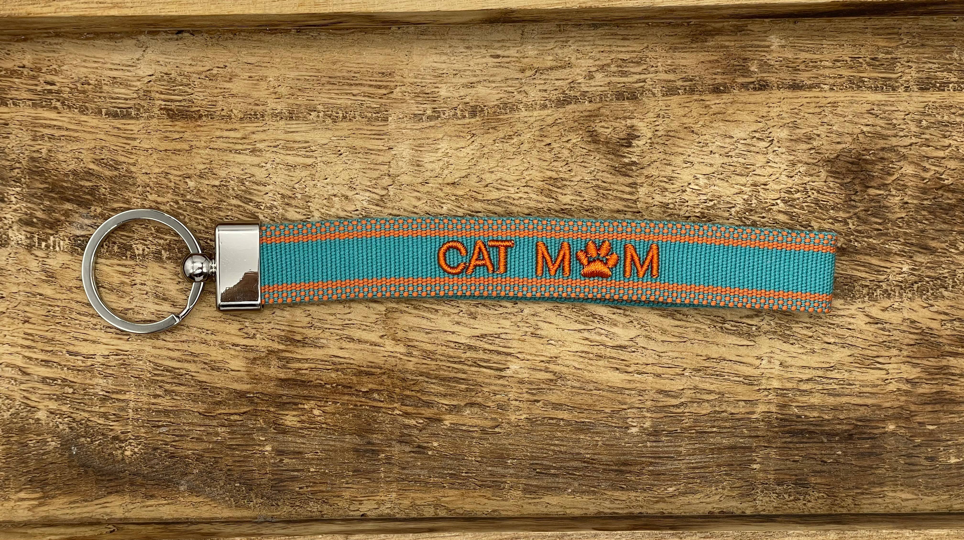 Parsley & Pepper - Vente Porte-clés – unisexe - Porte-clés brodé « CAT MOM »1