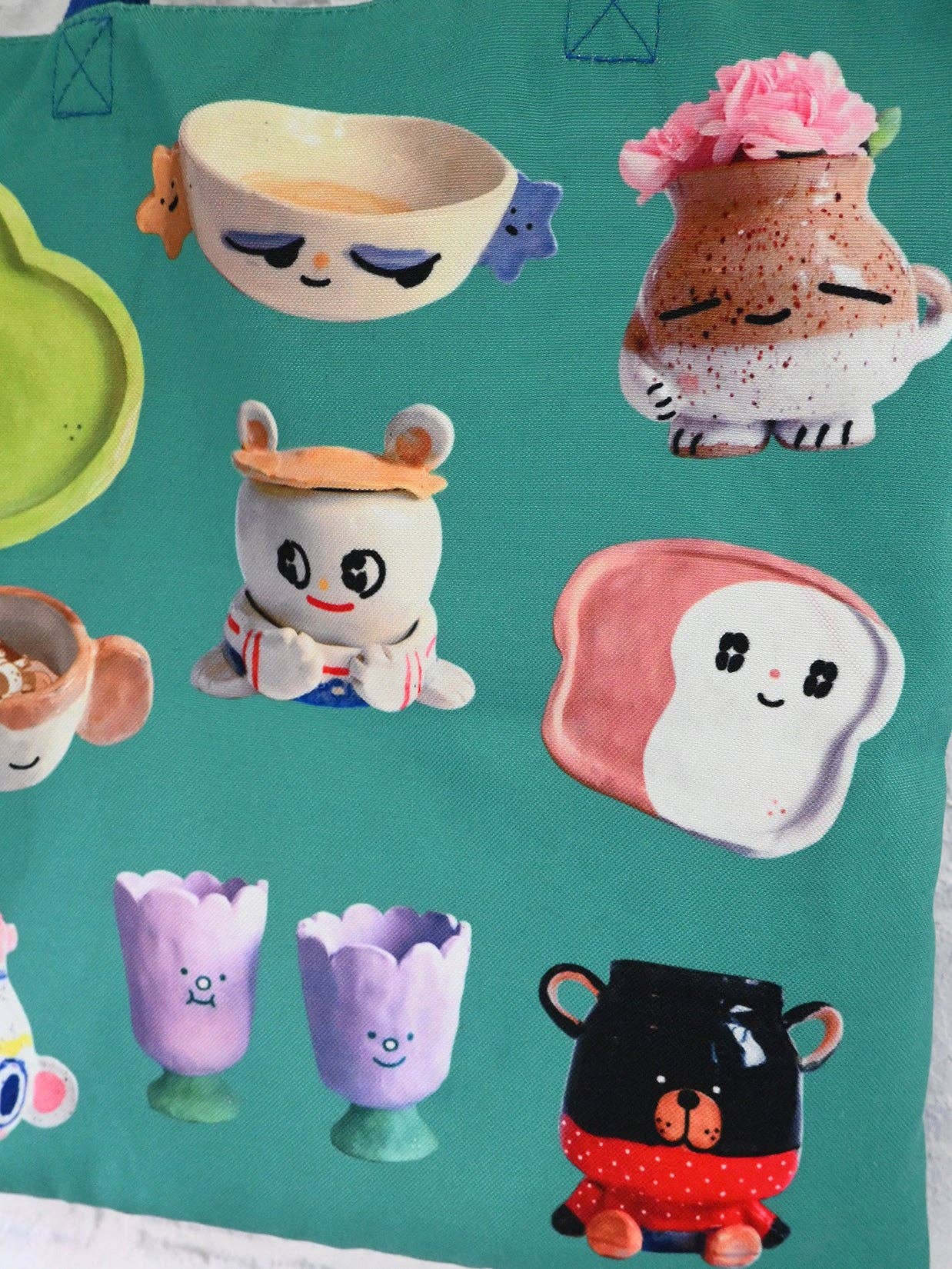 Natali Koromoto - Wholesale Tote Bag - Women's - "Ceramic Party" tote bag2