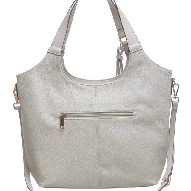 Bessie London - Wholesale Shoulder Bag - Women's - SHOPPER BAG WITH BAG CHARM