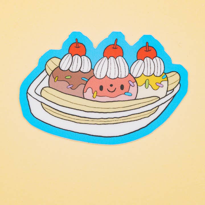 Autocolante de Vinil de Gelado Banana Split - Morango Chocolate por atacado de Ivna Lins