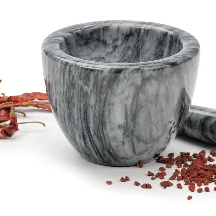 RSVP International - Wholesale Mortar & Pestle - Marble Mortar & Pestle - Gray1