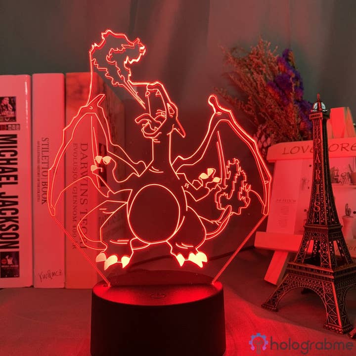 Holograbme - Wholesale Accent/Desk Lamp - Pokémon Lamp Charizard