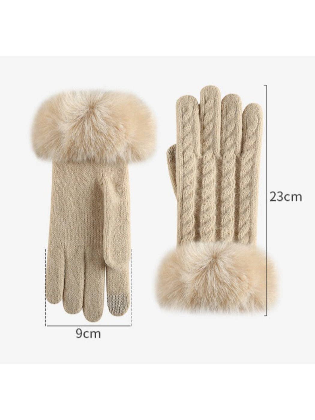 Funkyrel® Atzbranding Limited - Wholesale Gloves - Women's - Gloving - Elegant Gloves with Fur Cuff10