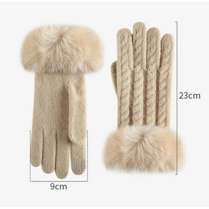 Funkyrel® Atzbranding Limited - Wholesale Gloves - Women's - Gloving - Elegant Gloves with Fur Cuff10