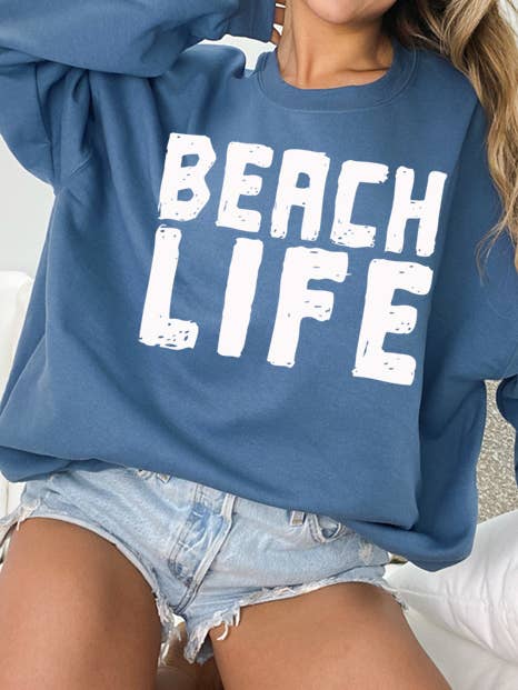 Beach Life Sweatshirt for wholesale by Wildberry Waves