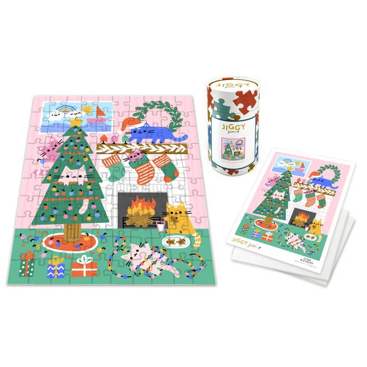 JIGGY Puzzles - Wholesale Puzzle - Kids - JIGGY Junior, Christmas Cats by Genna Blackburn