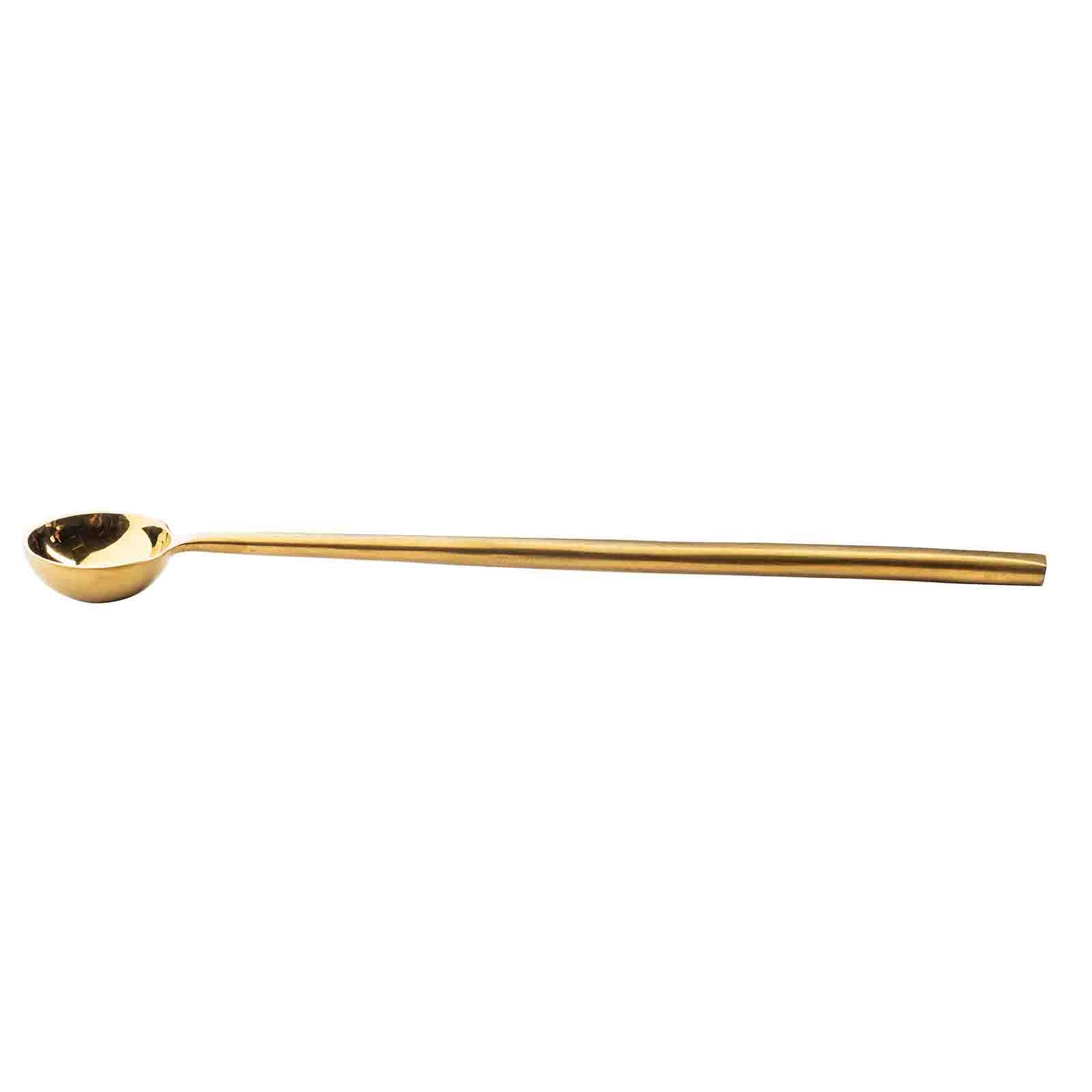 TableCraft Products Company - Vente Ustensile/gadget de cuisine - Cuillère à café à long manche dorée, lot de 22