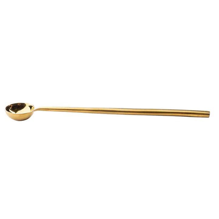TableCraft Products Company - Vente Ustensile/gadget de cuisine - Cuillère à café à long manche dorée, lot de 22