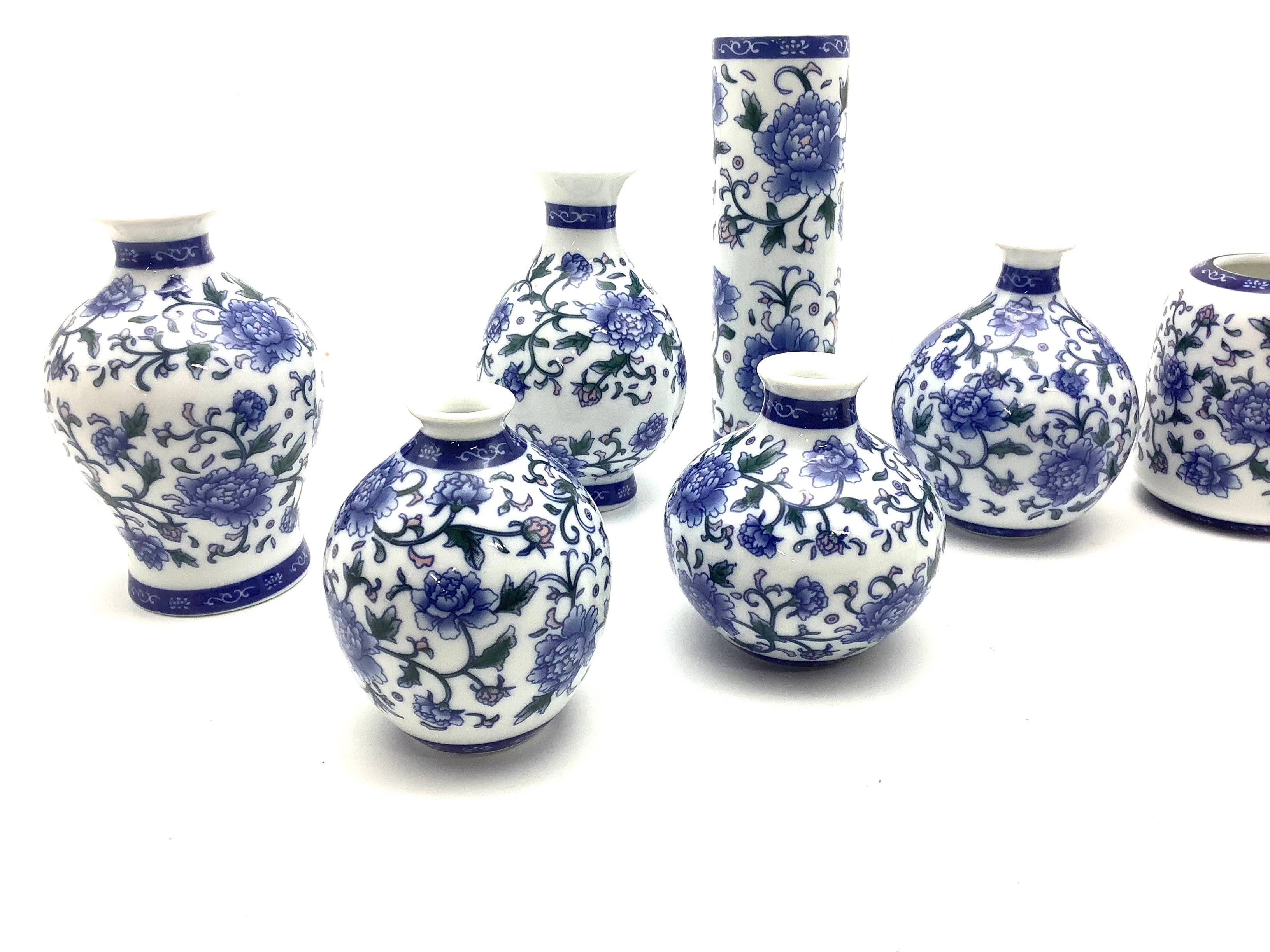All Little Cute Things - Wholesale Vase - Assortment Blue and White  Bud Flower Vases, Centerpieces5