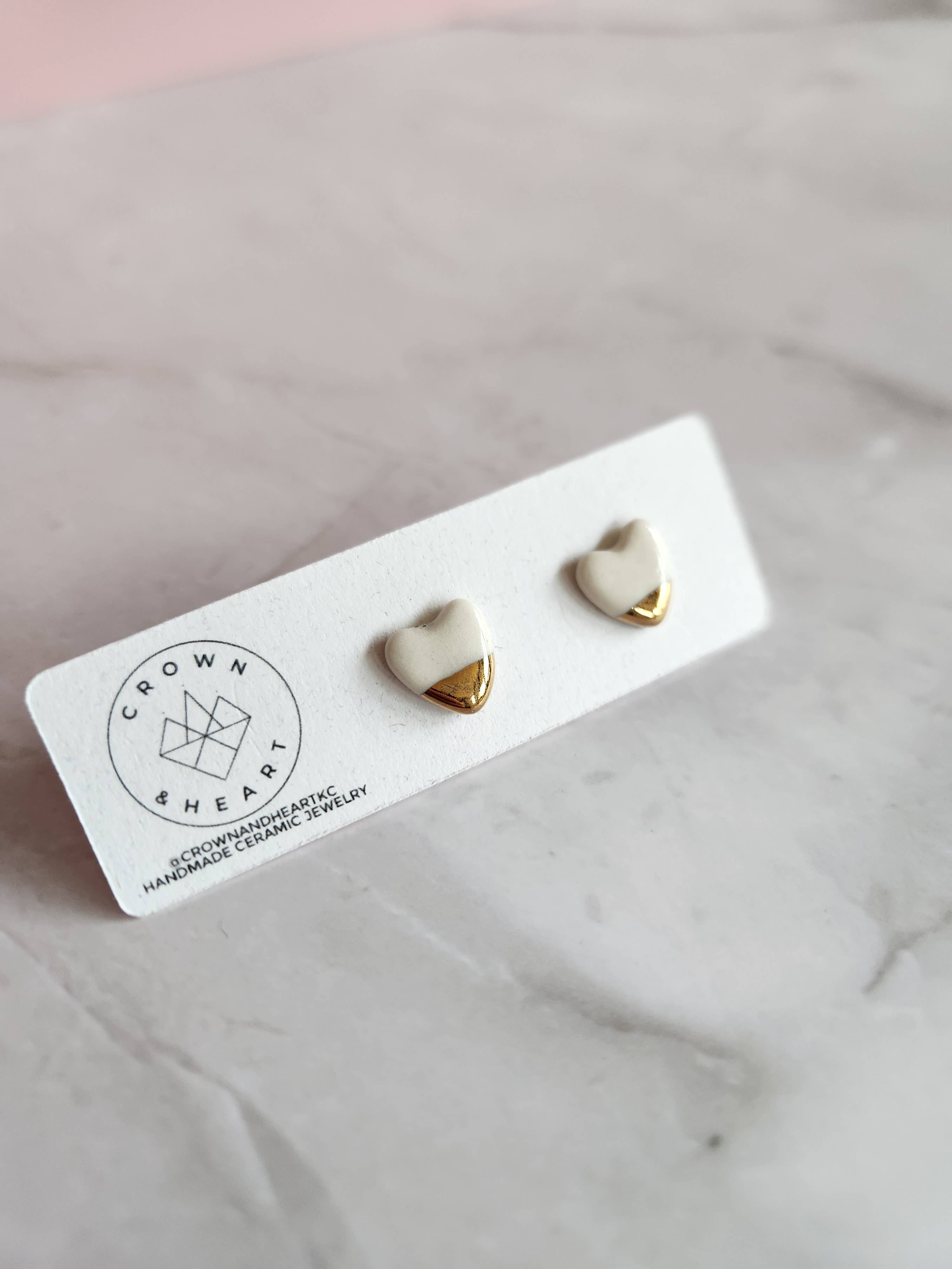 Crown & Heart – Engroshandel Ørestikkere – Heart Stud Øreringe10