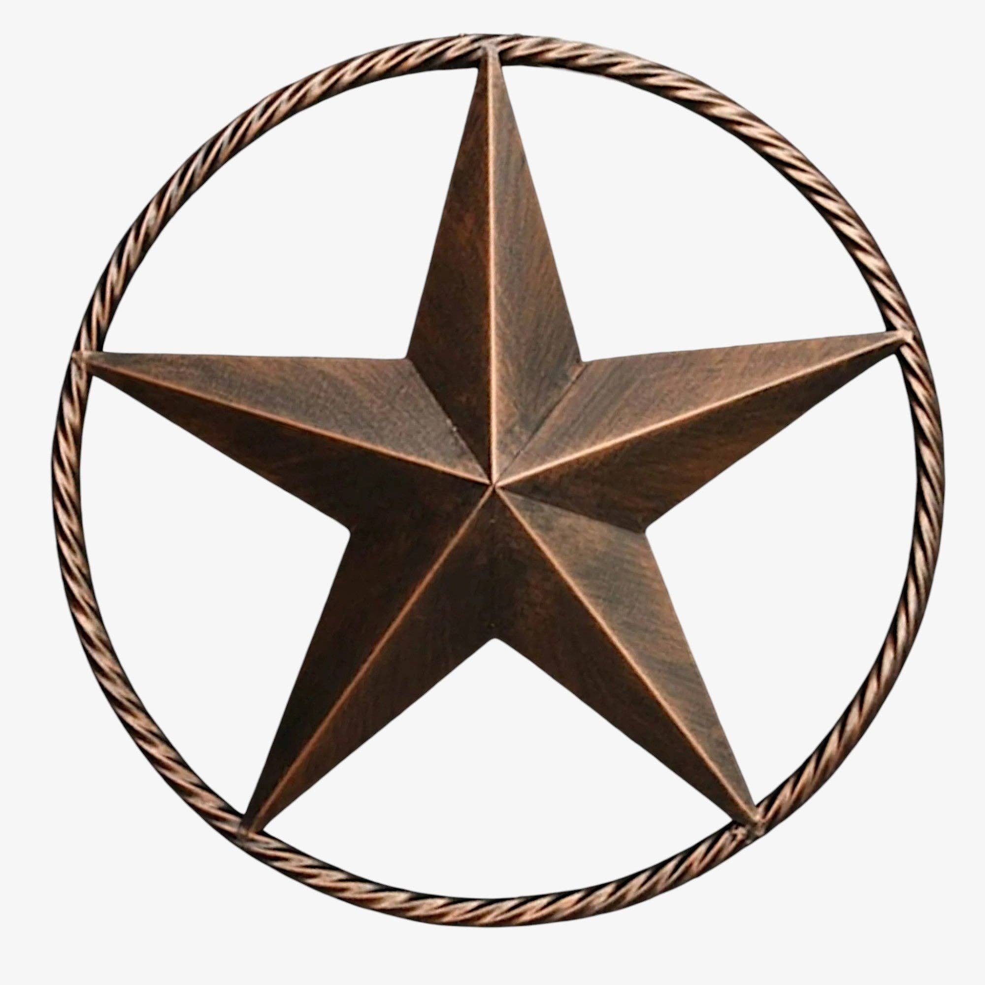 Iron & Blossom - Wholesale Wall Accent - Rustic Bronze Copper Barn Metal Star, Western Home Decor1