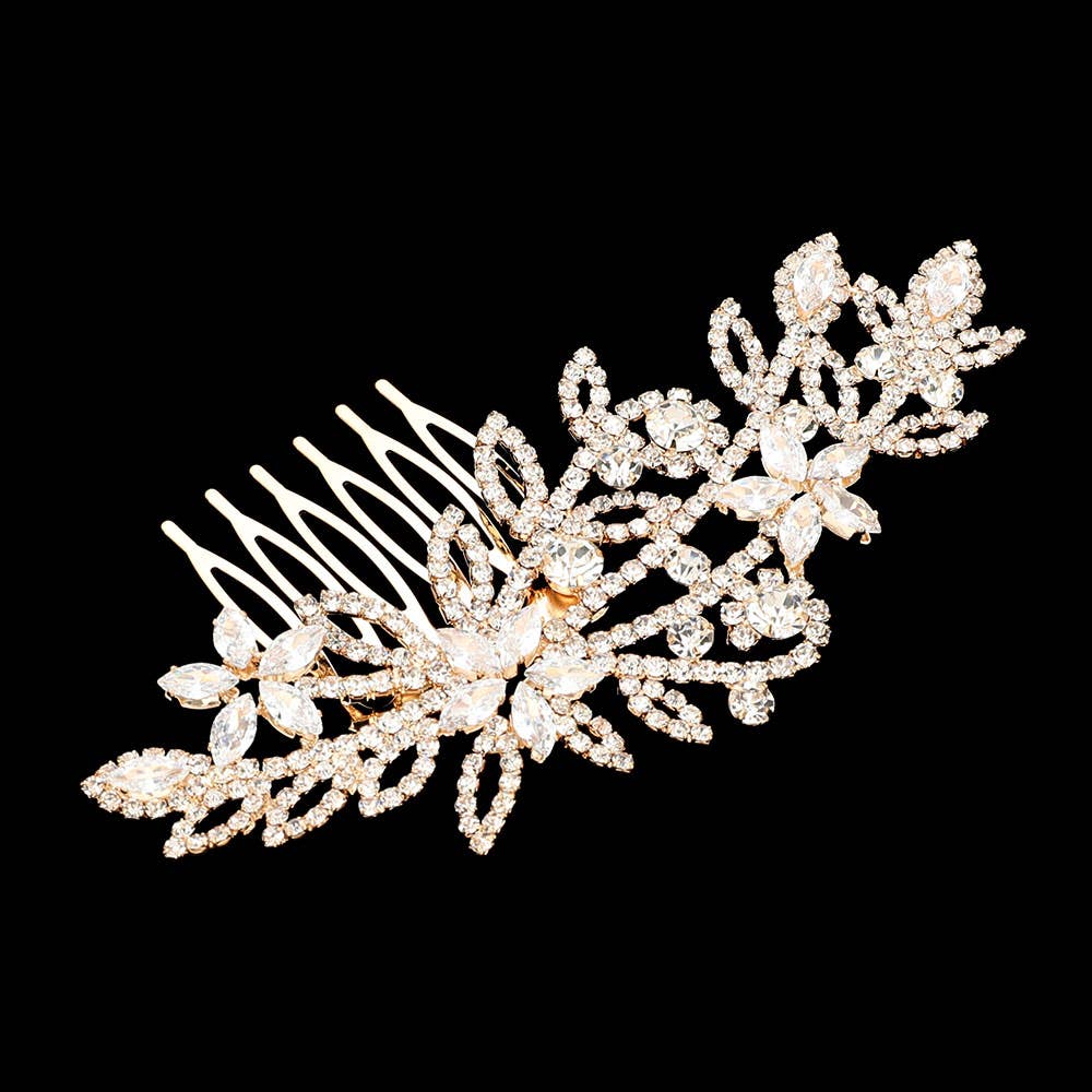 Sensibling Corp. - Wholesale Hair Pin - CZ Floral Branch Hair Comb1