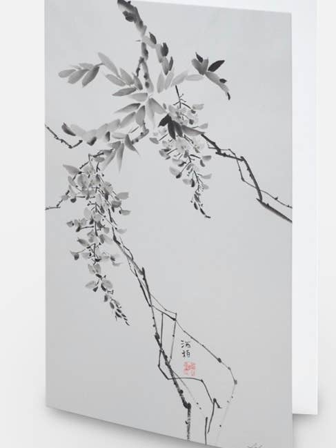 Cartão de Saudação “Tinta Glicínias” por atacado de Sabra’s Art