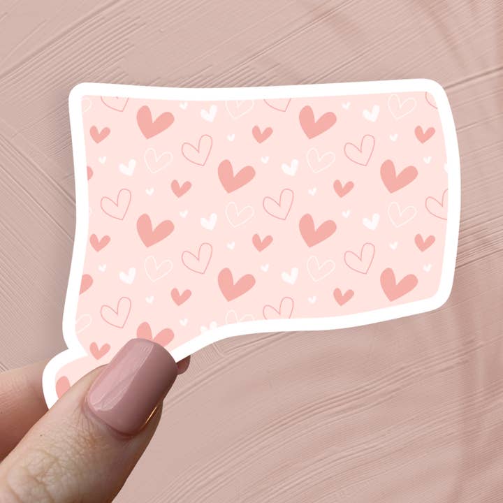 Connecticut Hearts State Sticker for wholesale by The State Stickers