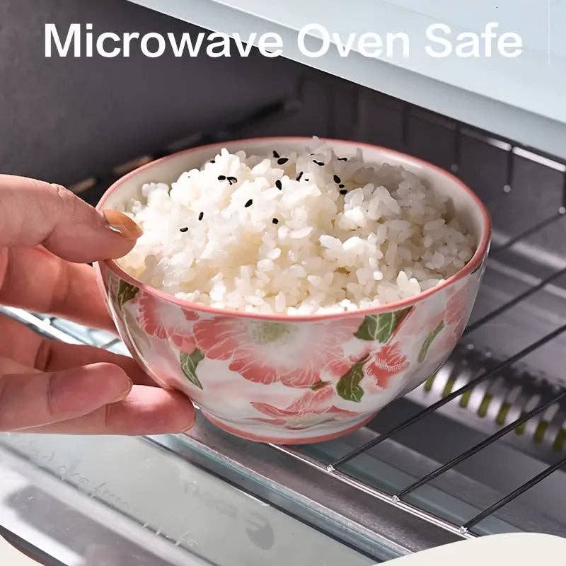 Huis Van Merken - Wholesale Bowl - Floral Ceramic Bowls Set - 5 Inch - Dessert, Yogurt, Microwave Safe4