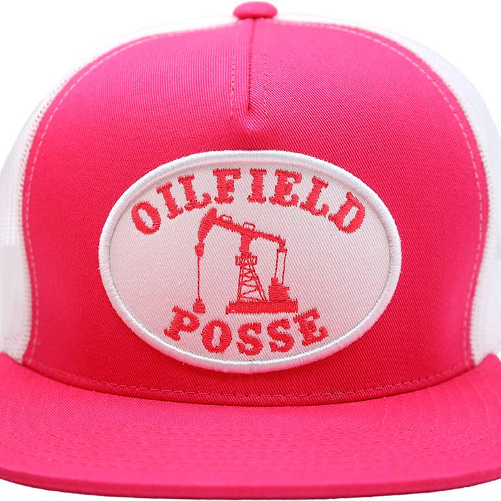 East Texas Sales & Service - Wholesale Trucker Hat - Unisex - Oilfield Cap - Neon Flat Bill - Oilfield Posse