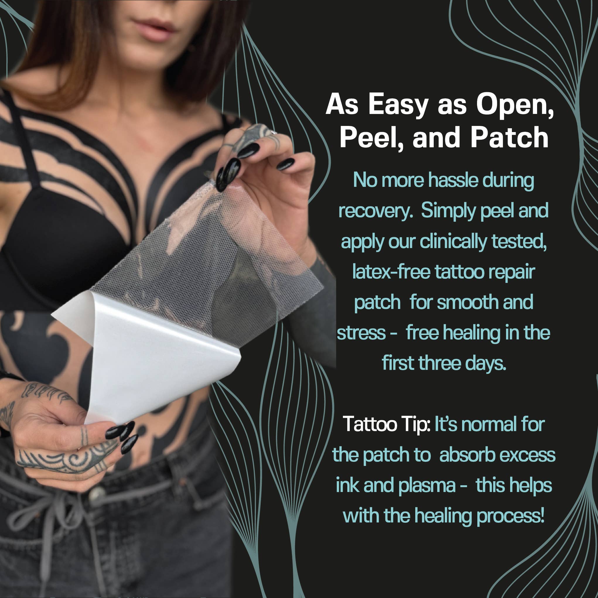 Base Laboratories – Großhandel Tattoo-Salbe/-Pflege – Tattoo-Nachsorge-Gelpflaster für Heilung & Feuchtigkeit - 7 Stück2