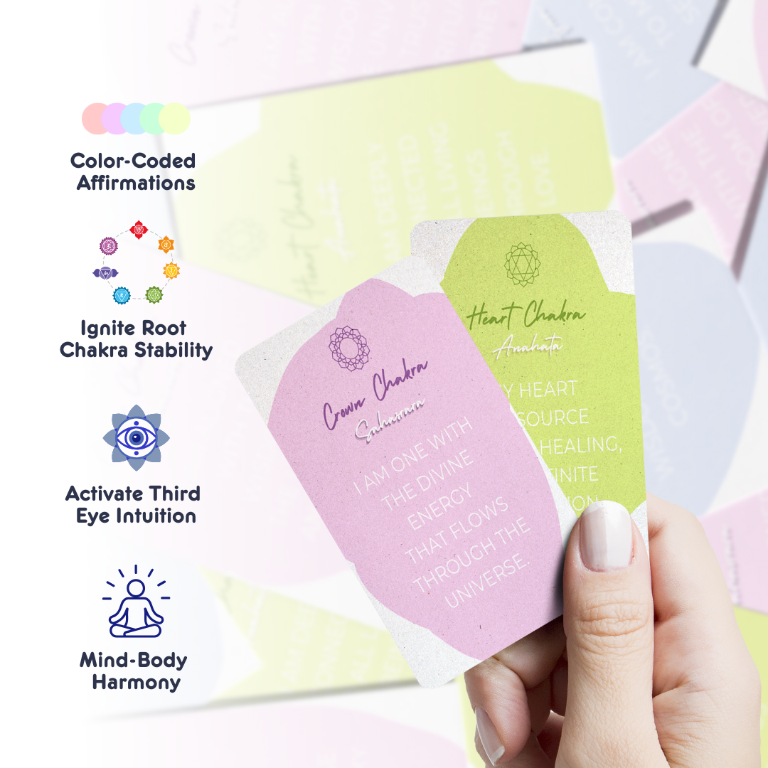 Designs by Deekay Inc. - Wholesale Tarot Cards - Chakra Empowerment Affirmations Card Deck1