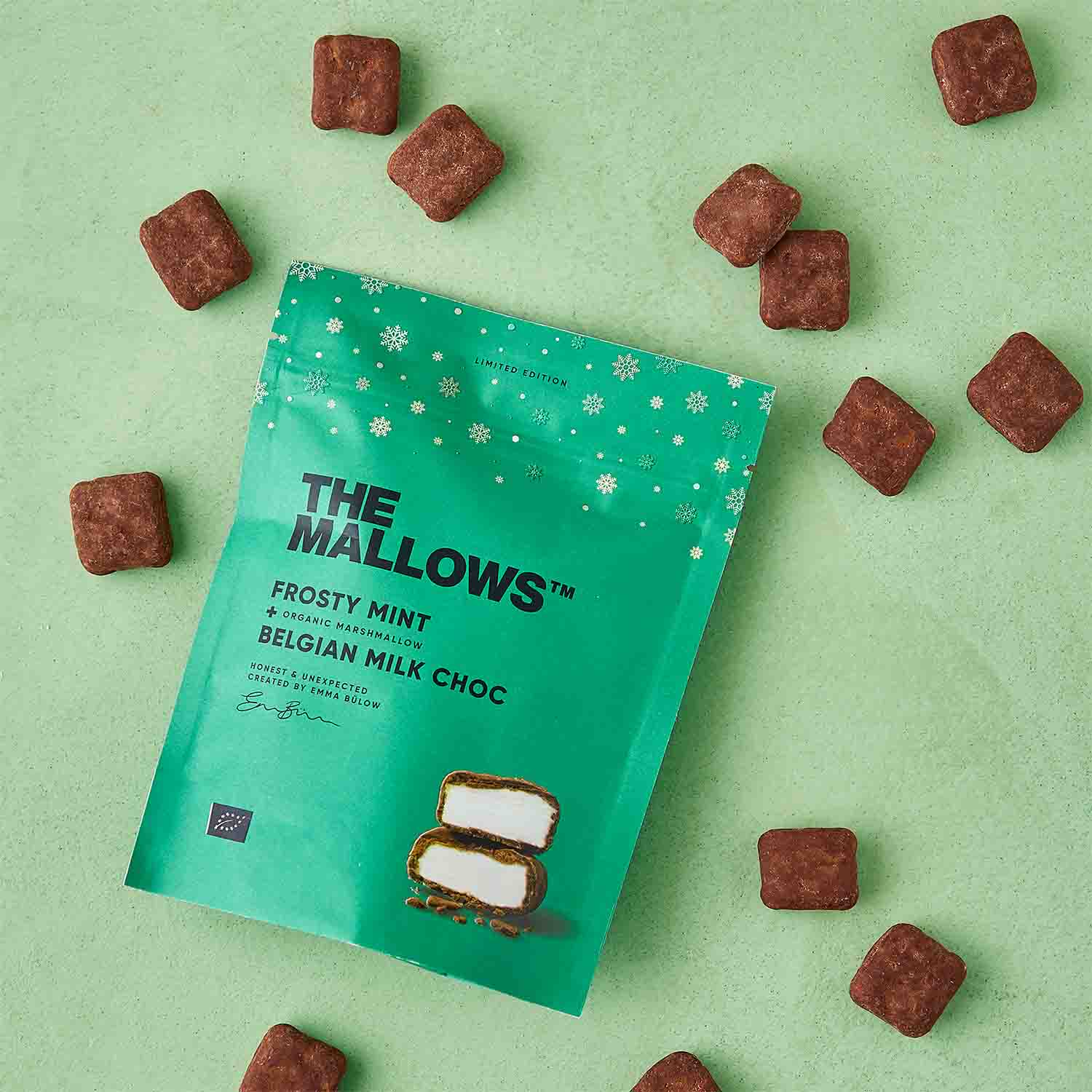 The Mallows - Wholesale Marshmallow - FROSTY MINT - CHOCOLATE COATED MARSHMALLOWS 1