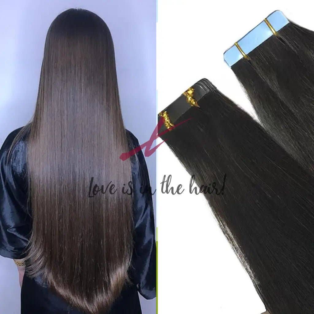 Natural Color B  Silky Straight | Tape In Human Hair Extensions | Brazilian V for wholesale on Faire7