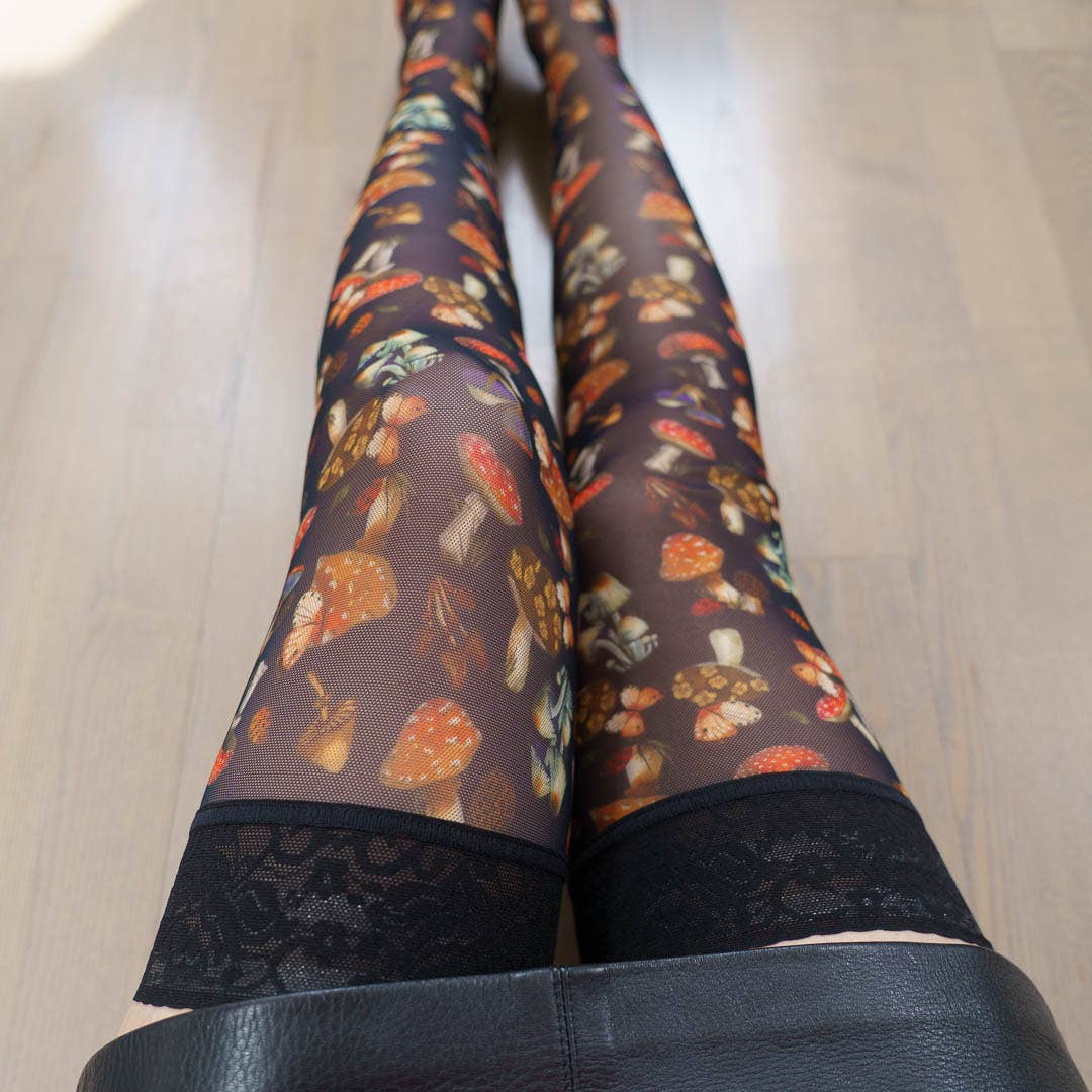 Uye Surana - Wholesale Stockings - Women's - Mystical Mushrooms Stay Up Stockings2