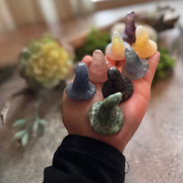 Mandala Gems - Wholesale Spiritual Stone/Crystal - Mixed Crystal Witches Hat – Witchy Crystal, Halloween Decor2
