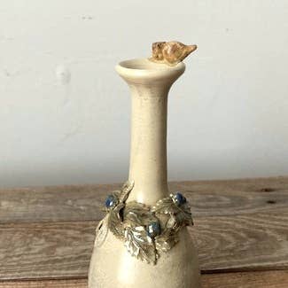 L'Officina - Vendita all'ingrosso Vasi - "Uccellini e rovi" Romantico vaso a bottiglia collo alto 1