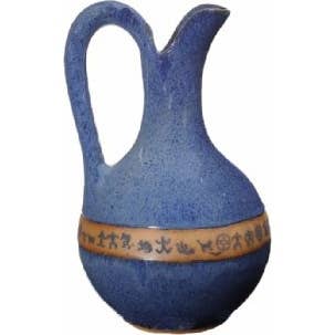 Mini Petroglyph Roundneck Pitcher (made to order) for wholesale by Always Azul Pottery