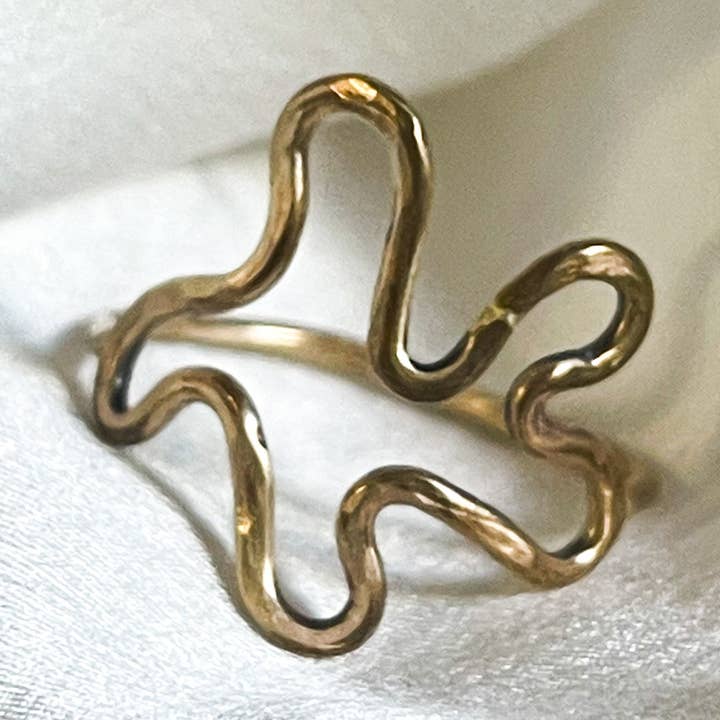 bague déclaration abstraite - gold filled pour la vente par The Color Theory